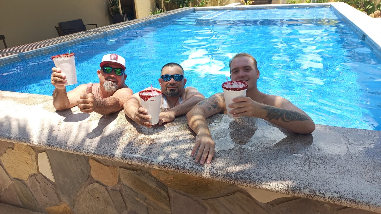 Pool-cooling off watching FIFA